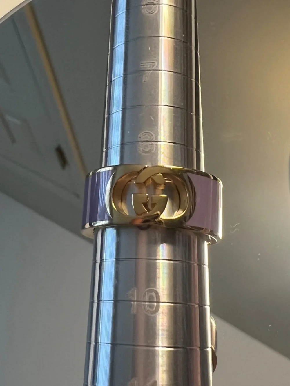 Authentic GUCCI Interlocking G Purple Enamel Ring - Size L or 8.5 US - Picture 2 of 7